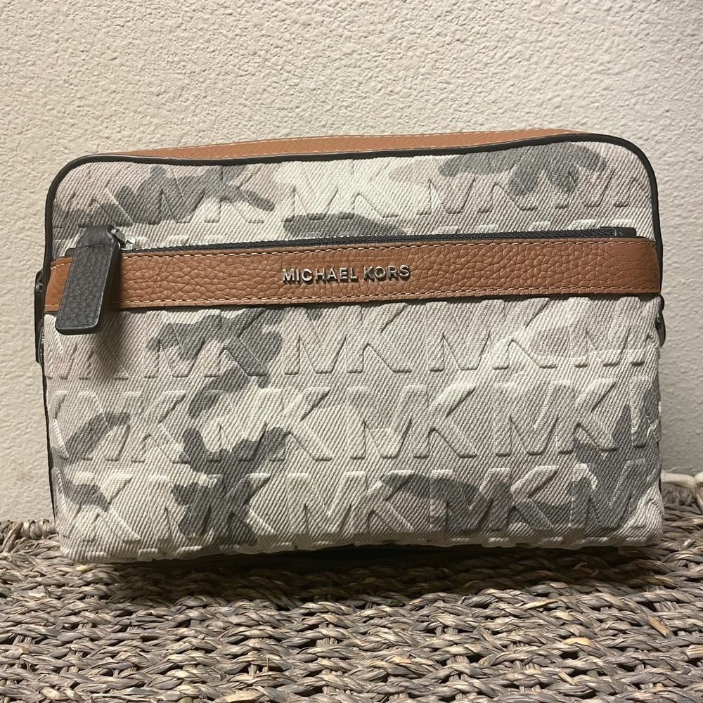 Authentic Michael Kors Denim and Leather Crossbody Bag